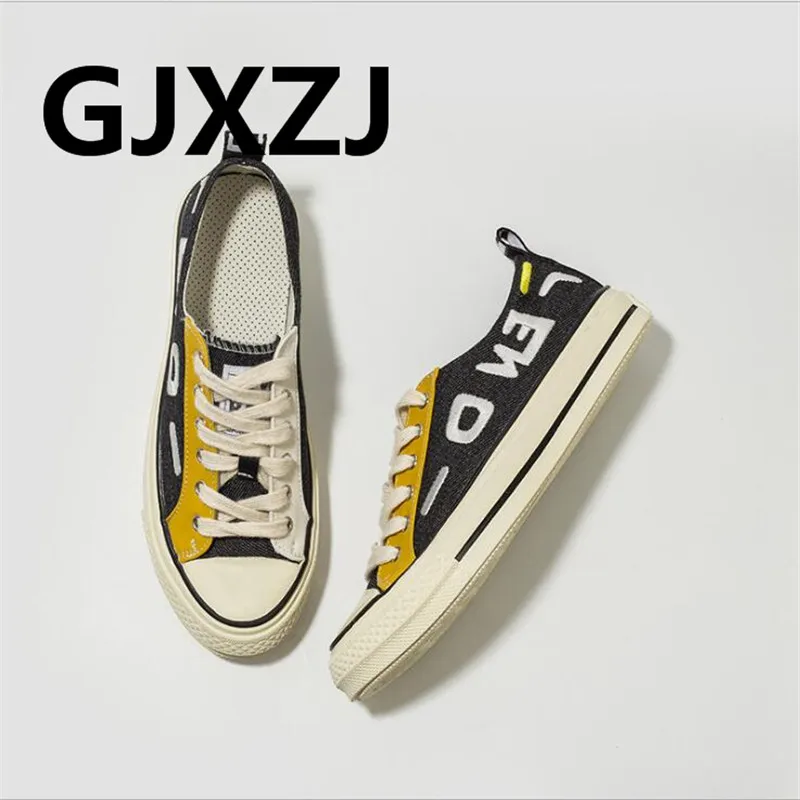 

Outdoor soft bottom breathable spring and summer new low canvas women color matching casual sequin shoes