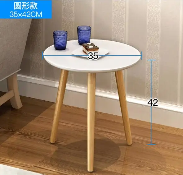 Eco-friendly Round Wooded Coffee Table Living room tea tables end table Bed small side table