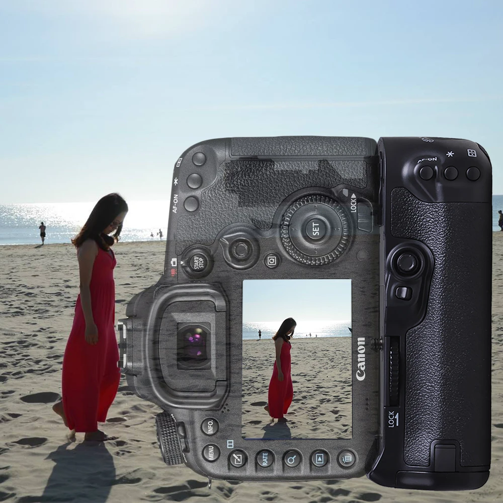 BG E16 держатель батарейного отсека + 2 шт 2650mAh LP E6 батарея для Canon 7D Mark II 7D2 DSLR камеры
