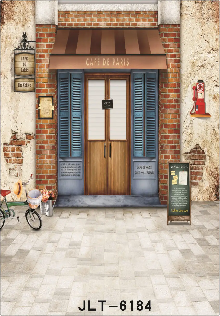 Foto Backgrounds for Photo Studio Outdoor Cafe Shop