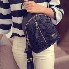 High quality Women Leather Backpacks Schoolbags Travel Shoulder Bag