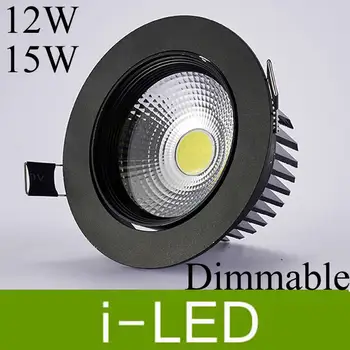 

New Arrivel Led Cob Downlight Dimmable 12w 15w Led Fixture Spot Lights Lamp indoor Led Lighting AC85-265V Warm Cold White UL CE