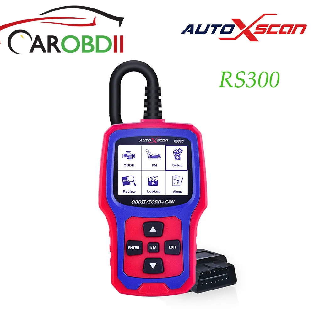 

AUTOXSCAN RS300 Auto OBD2 Code Scanner Colorful Screen I/M Readiness Turn Off Engine Light Erase Read DTC Than Autophix OM126