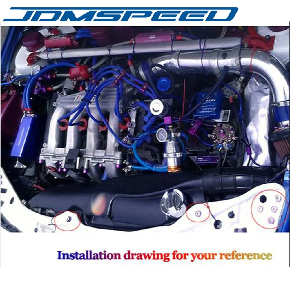 Алюминиевые зеленые шайбы для JDMSPEED Honda Civic Integra RSX EK 10 шт.|fender washers|aluminum fender washersaluminium
