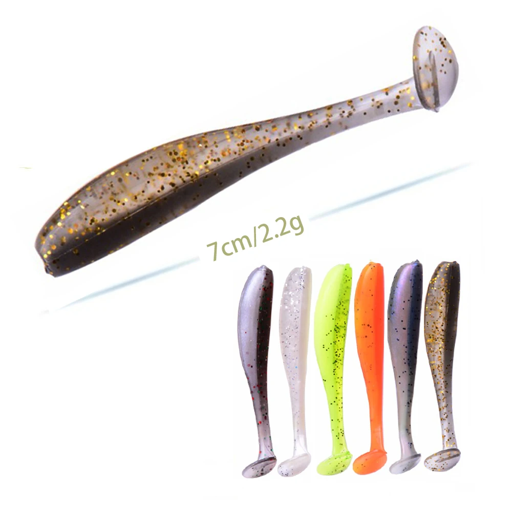 

JonStar Easy Shiner 5pcs/lot soft lure 7cm/2.2g Fishing lure Shad Silicone bait Soft Plastic Bait Feeder For Pike fishing