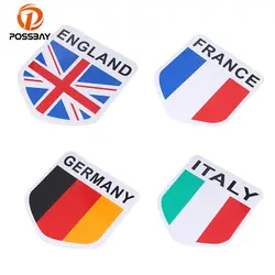 Англия/Франция/Германия/Италия POSSBAY флаг щит Форма виниловые автомобиля мотоцикла клапаном логотип герба Знак наклейки и наклейки