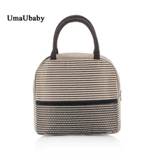 Пакет для льда, сумка-холодильник для пикника, посылка, теплоизоляционная Сумка-термос для детей, бутылочка для молока, сумка для мамы, для коляски, в полоску