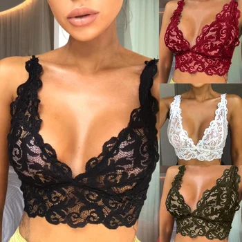 

New Sexy Lace Bras Ultra-thin Lingerie plus size Backless Bralette red black Women Underwear Cotton Cup Plump Big Push Up Bra
