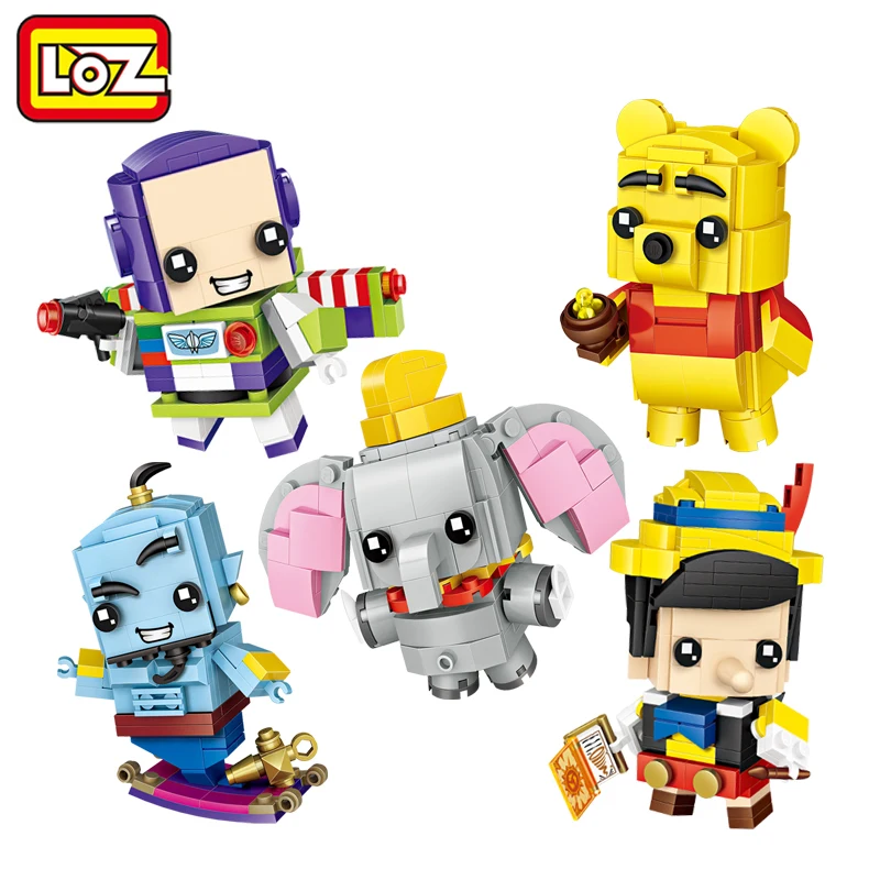 

LOZ Buzz Light year Woody Snow White Pinocchio Toys Model Mini Building Blocks Brick Head Figure For Age 6+ Offical Authorized