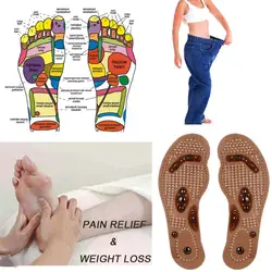 1 пара здоровое похудение стельки для Для женщин Для мужчин уход за ногами Подушка Акупрессура для похудения и потери веса стельки Pad