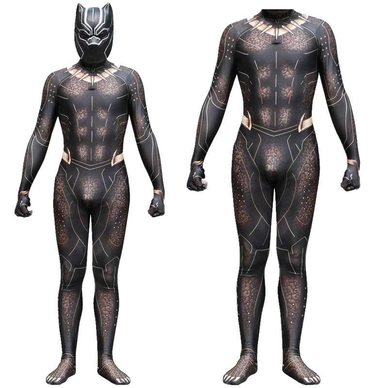 Черная пантера erik killmonger Косплей Костюм Комбинезон Необычные Zentai маска Детские