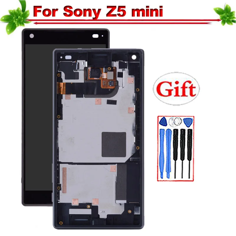 

Tested for SONY Xperia Z5 Compact mini LCD Display Touch Screen Digitizer Assembly Replacement With Frame for E5823 E5803