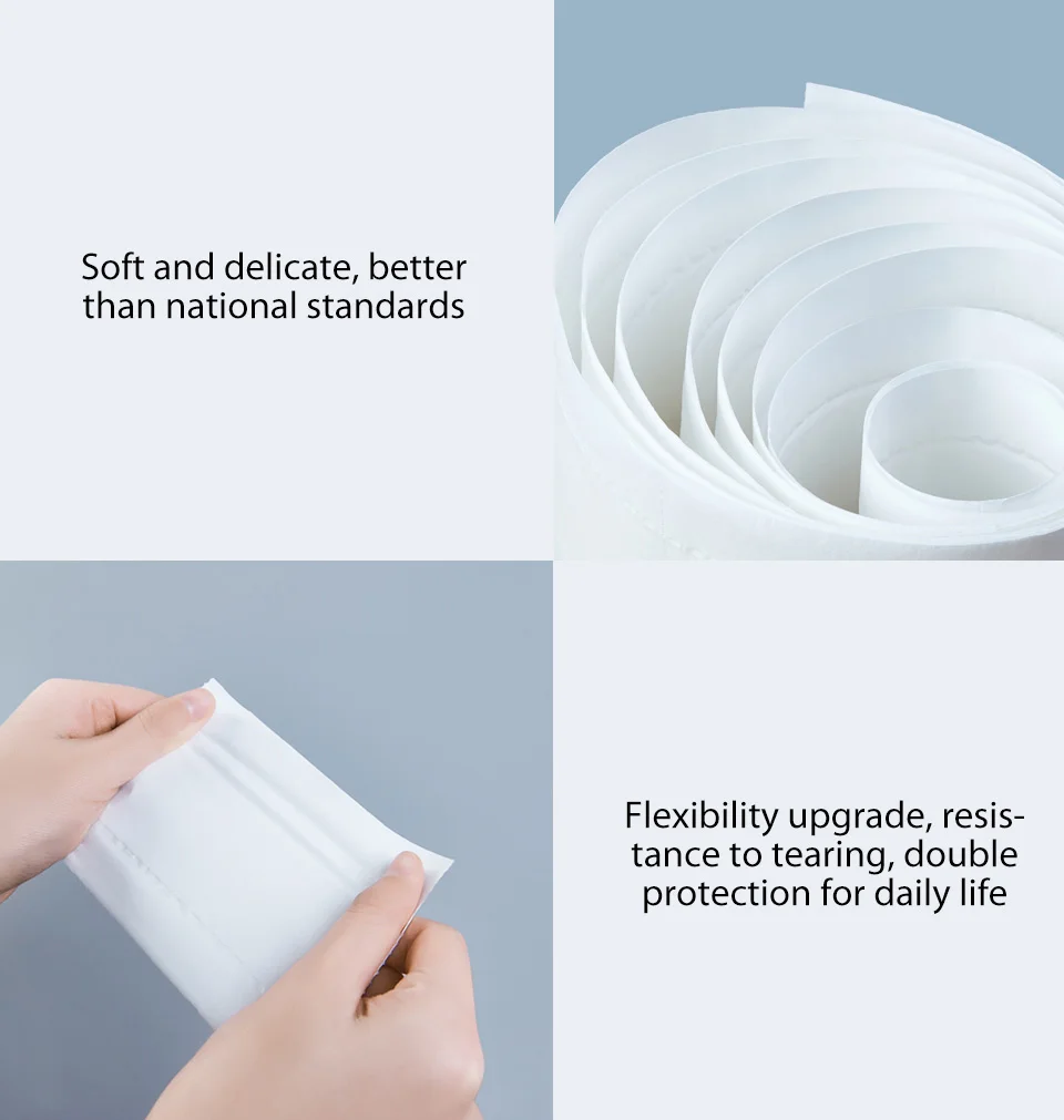 Xiaomi Wuro Xiujia Four layers thickening Toilet Paper Home Bath Living Room Toilet Papers Tissue Roll Family Daily Use (12)