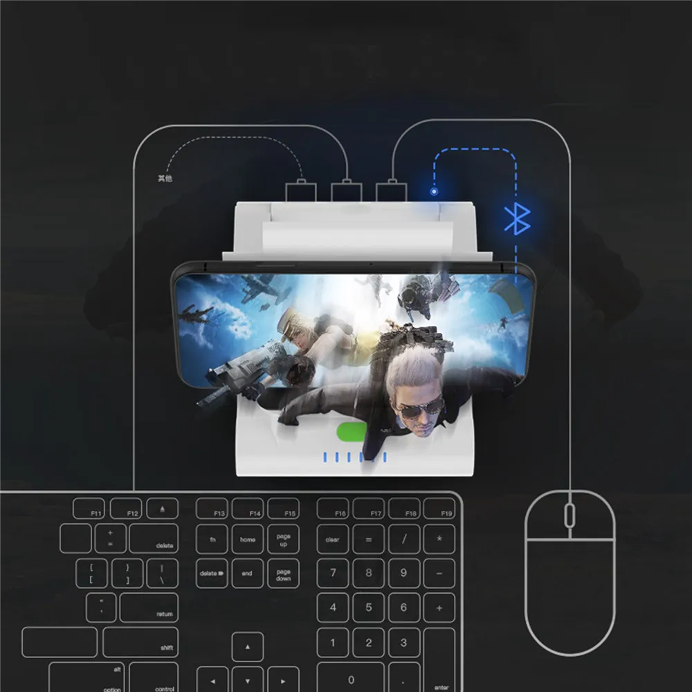  New BattleDock Gamepad Keyboard Mouse Converter Station for FPS and PUBG Battle Royale Mobile Phone