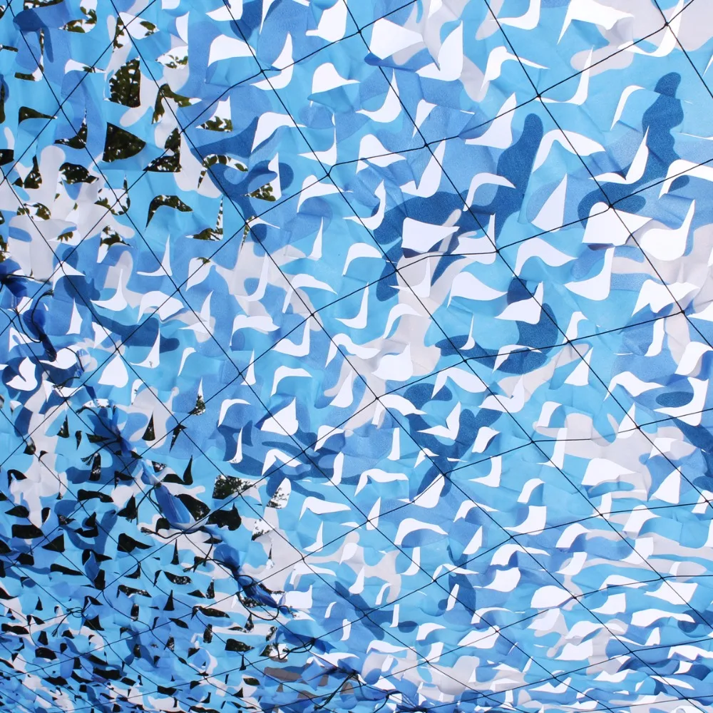 

VILEAD 2M*6M Blue Filet Camouflage Netting Camo Mesh Netting Roof Netting Garden Gazebo Decoration for Party and Camping