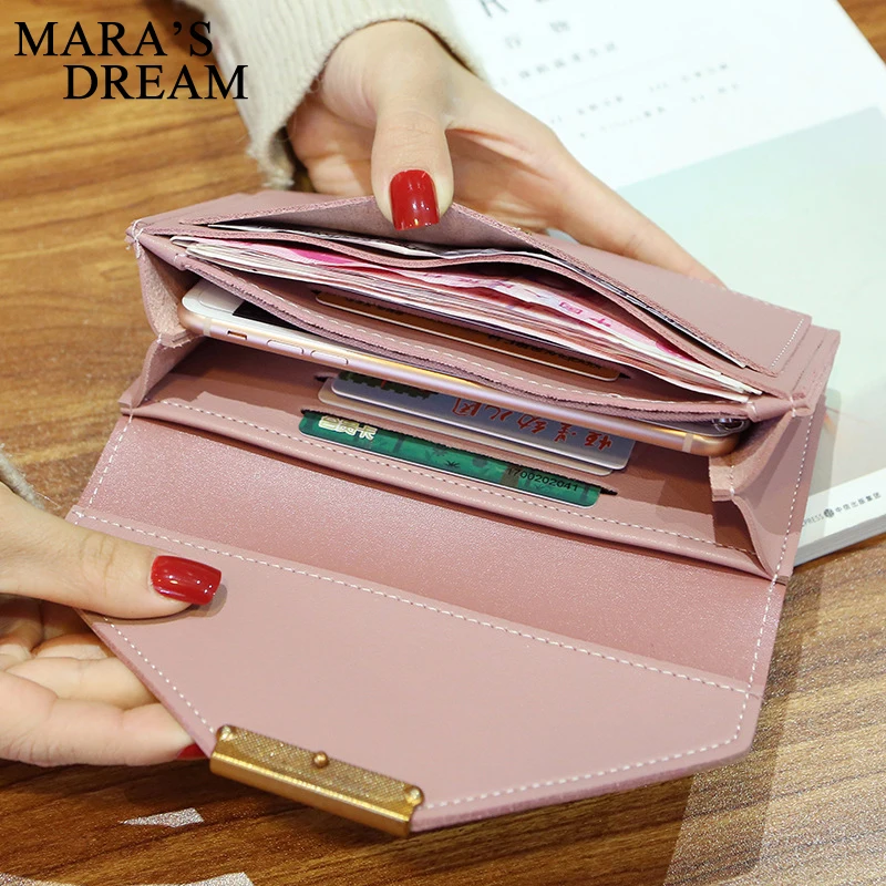 Конверт Mara's Dream женский из ПУ кожи однотонный Длинный кошелек клатч