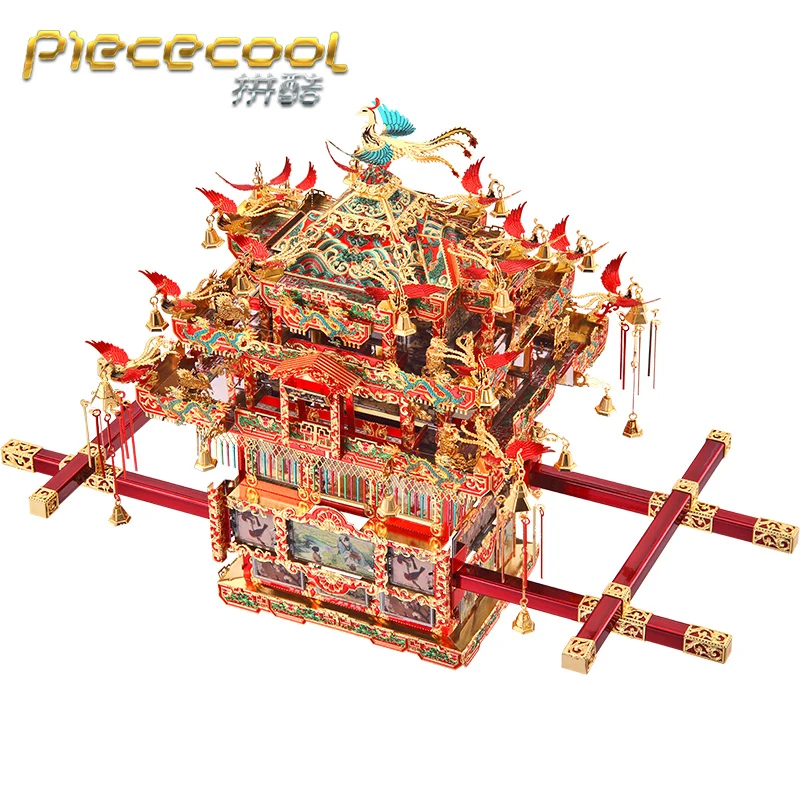 

Piececool Bridal Sedan Chair Model 3D laser cutting Jigsaw puzzle DIY Metal model Nano Puzzle Kids Educational Puzzles Toys