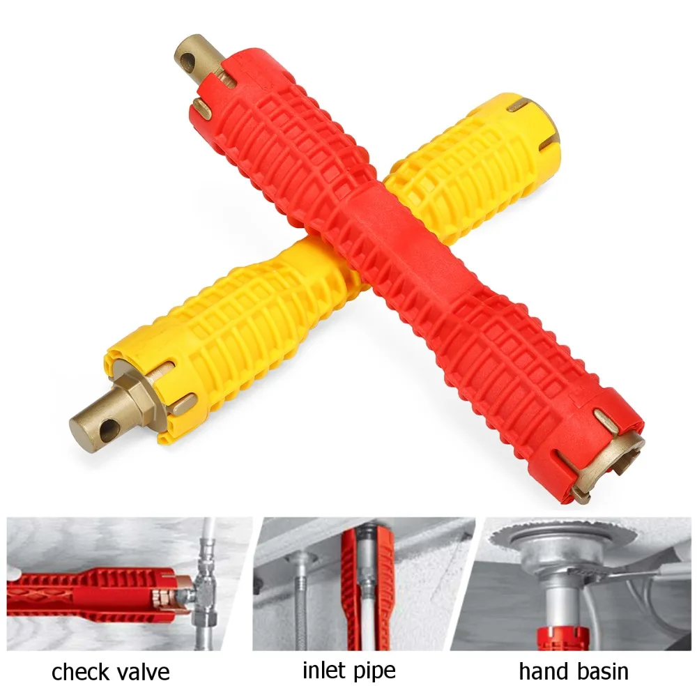 

Multifunctional Lightweight Home Kitchen Bathroom Faucet and Sink Installer Wrench Anti-Slip Handle Double Head Wrench Tool