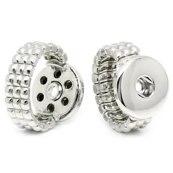 

Free ePacket Ship 24pcs/lot Adjustable snap diy ring. Fits all of our snap button charms. High quality rhodium plating diy ring