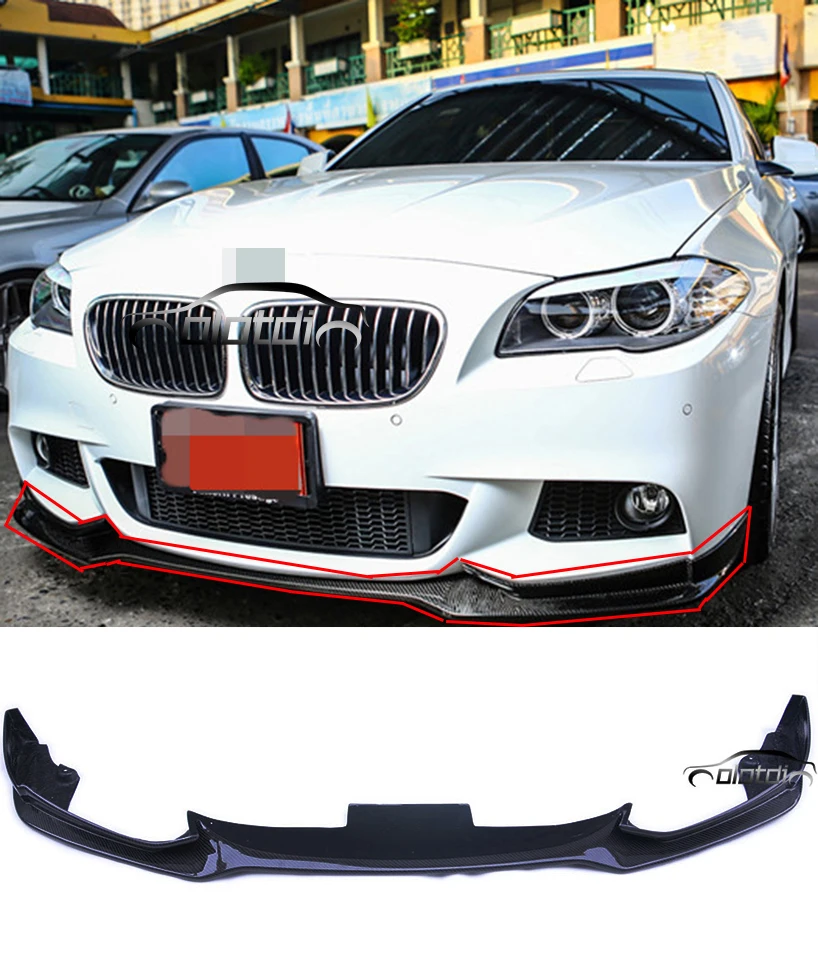 Carbon Fiber E F10 M tech Front Bumper Lip Fit for BMW F10 5 Series M