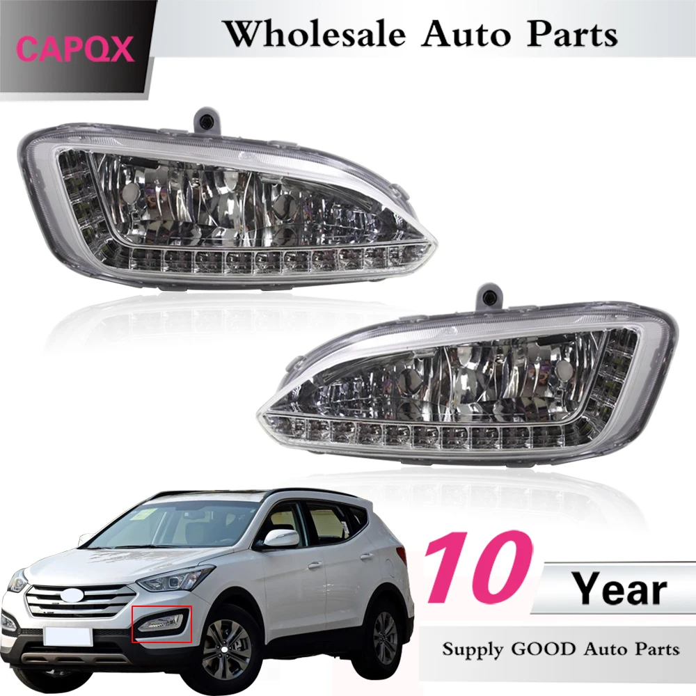 CAPQX 2PCS Refit converted LED Fog Light Lamp Foglight For Hyundai