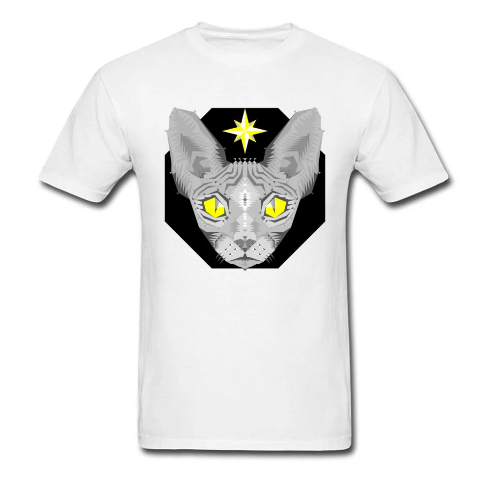 Geometric Sphynx Cat_white