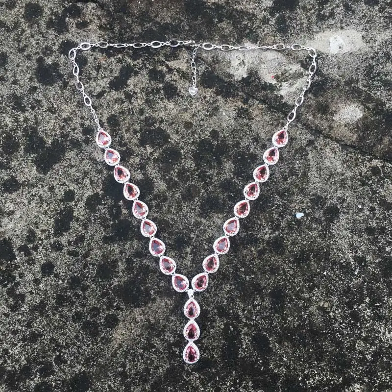 CSJ Luxury Elegant Zultanite Necklace Sterling 925 Silver Pear6*8 Created Sultanite Pendant Color Change Fine Jewelry For Women
