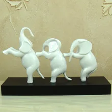 Креативный цирк акробатика Слоны фигурка ручной работы Смола абстрактная статуя животного украшение новинка подарок и ремесло орнамент