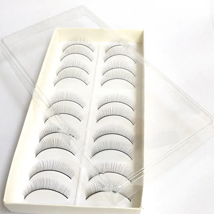 10Pair Makeup Training Lashes for Beginner False Eyelash Extension Practice Mink Lashes Full Strip Eyelashes Exercise 4