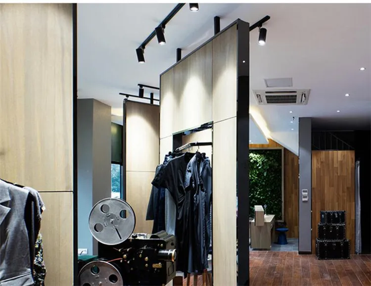 Lâmpada de Parede Lâmpada do Teto Atacado Varejo Levou Faixa Spot Light Holofotes Rastreamento Superfície Montado Preto Branco Shell 15 w Cob 16 Iluminação do percurso