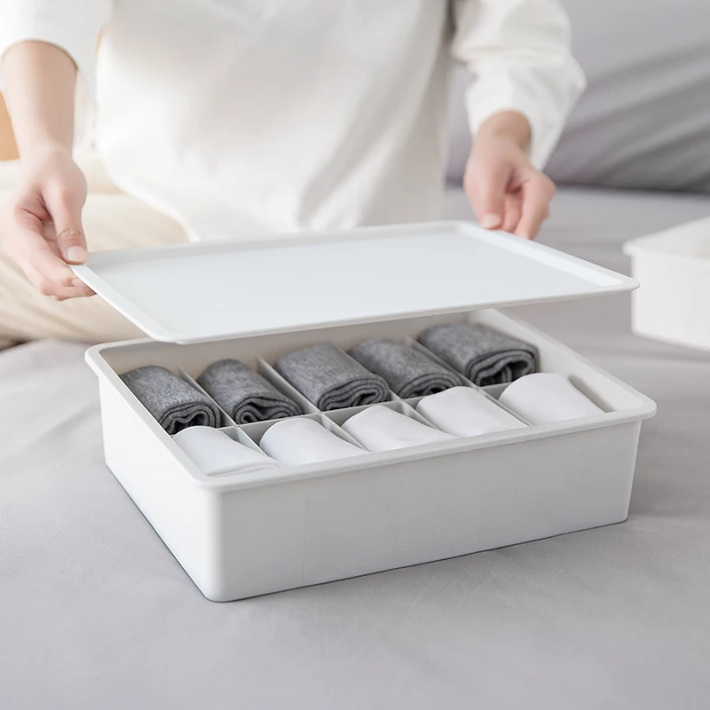 Home Laundry Organizer for Socks Clothing Bra Linen Drawer Divider Closet Underwear Storage Box Multiple Lattice Sort Out Cover