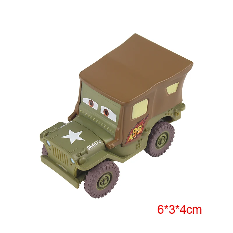 Sarge Дисней Pixar Тачки 2 3 Молния Маккуин матер Джексон шторм Рамирез 1:55 литье под давлением автомобиль металлический сплав мальчик малыш игрушки Рождественский подарок - Цвет: Sarge