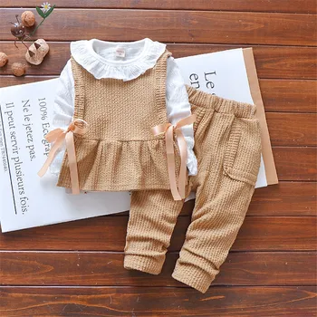 

3pcs girls clothing sets fashion kids shawls for girls sportswear 2018 kids Cotton tracksuit 2 years Toddler outfit costume