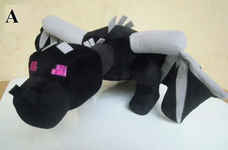 2 styles 60cm Big Size Minecraft Ender Dragon Plush Doll Soft Black Minecraft Enderdragon PP Cotton