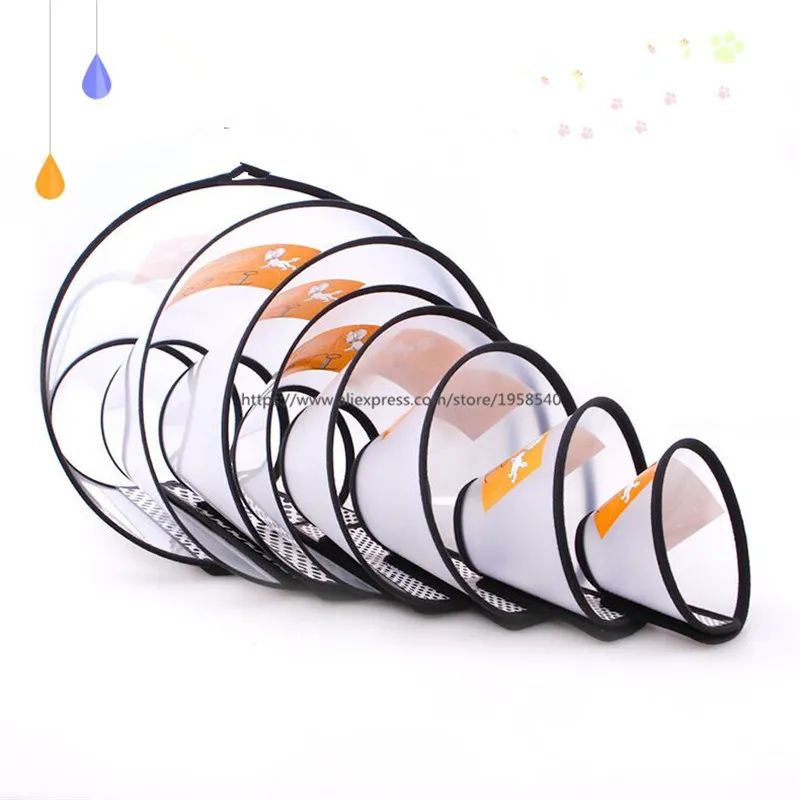 

I54 Transparent Dog Cat Protection Cover Wound Healing Cone Protective Pet Medical Collar Smart Cone Prevent Bite Pretty