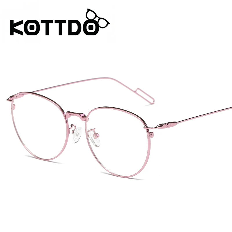 

KOTTDO FashionRound Harry Potter Glasses Frame Female Clear Fashion Brand Designer Gold Eyeglasses Women Spectacle Glasses Frame