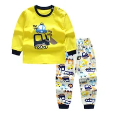 Morningtwo 2018 Cartoon Shirt pants 2pcs Children s Clothing Set Outfit Toddler Baby Boys Long Sleeves