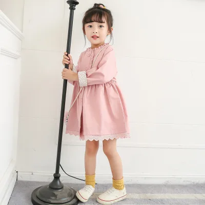 

2018 Spring and Autumn Children's New Double Girls Windbreaker Lace Jacket