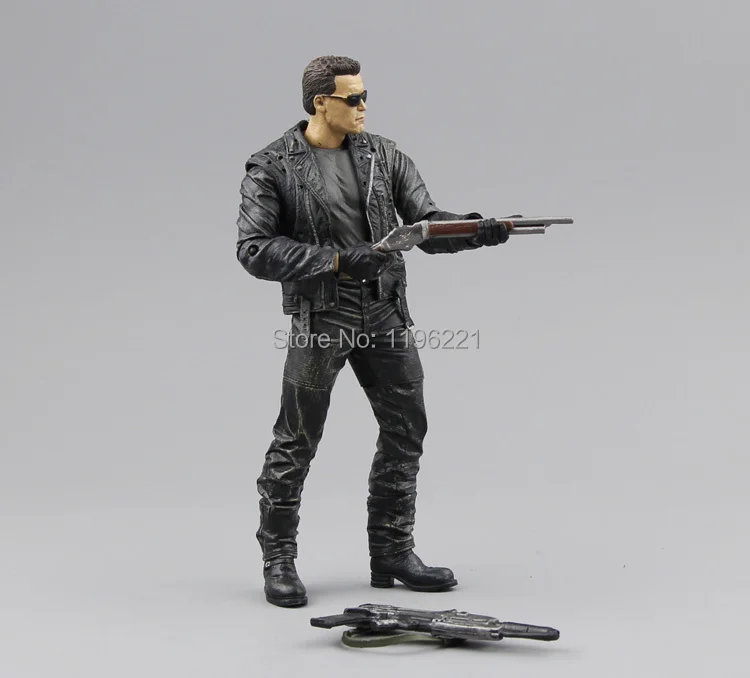 (Без коробки) Бесплатная доставка NECA Терминатор 2 фигурка T800 Cyberdyne Showdown ПВХ