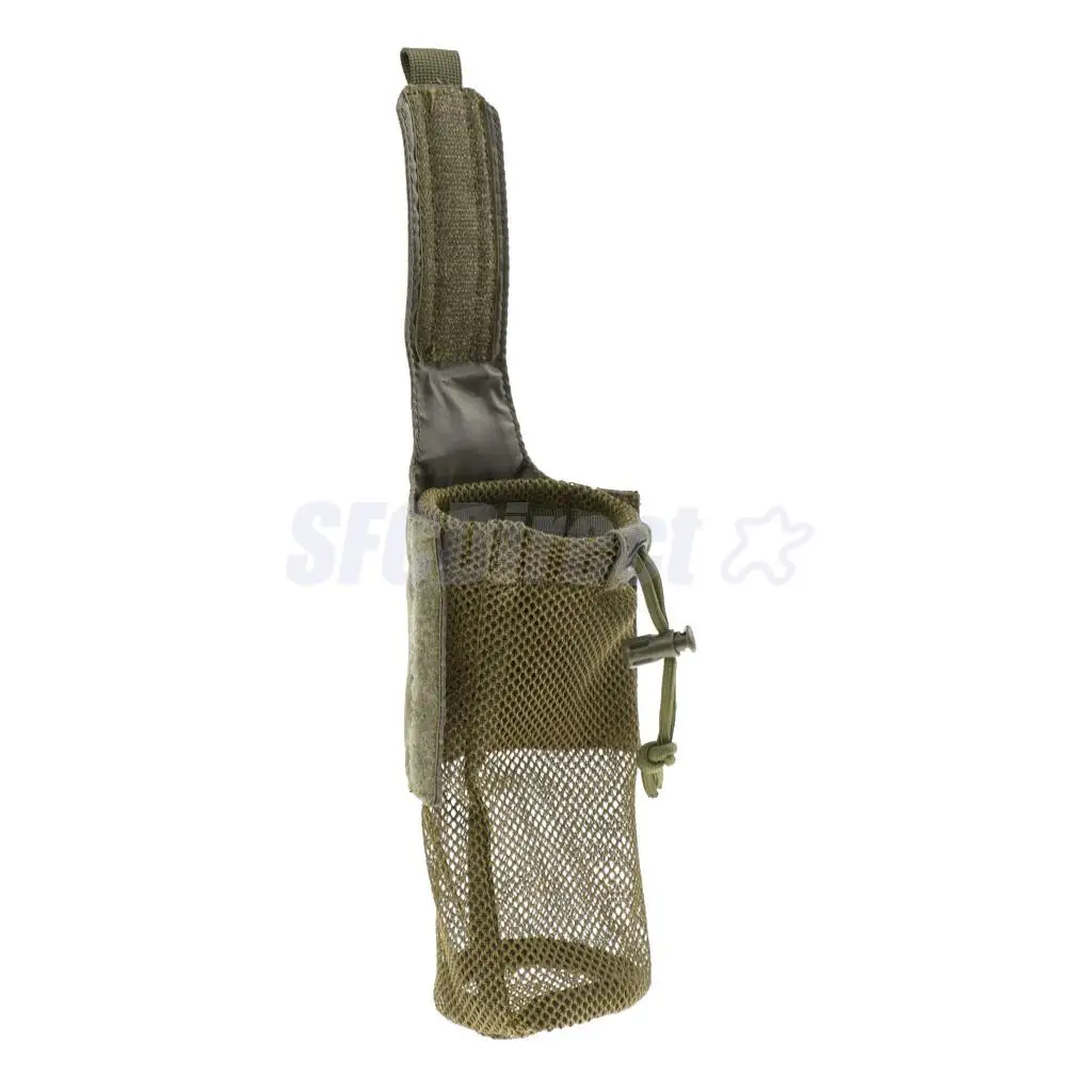 Outdoor Foldable Mesh Water Bottle Carrier Drinking Bottle Pouch Molle Bag Holder for Hunting Fishing Vest Belt
