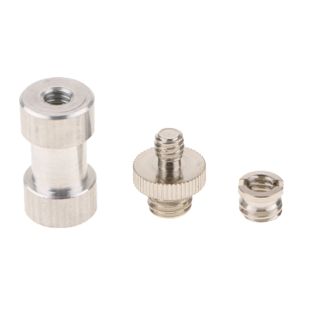 3 in 1 Tripod Screw Converter Adapter Stud Bolt Mount 1/4' Female to 3/