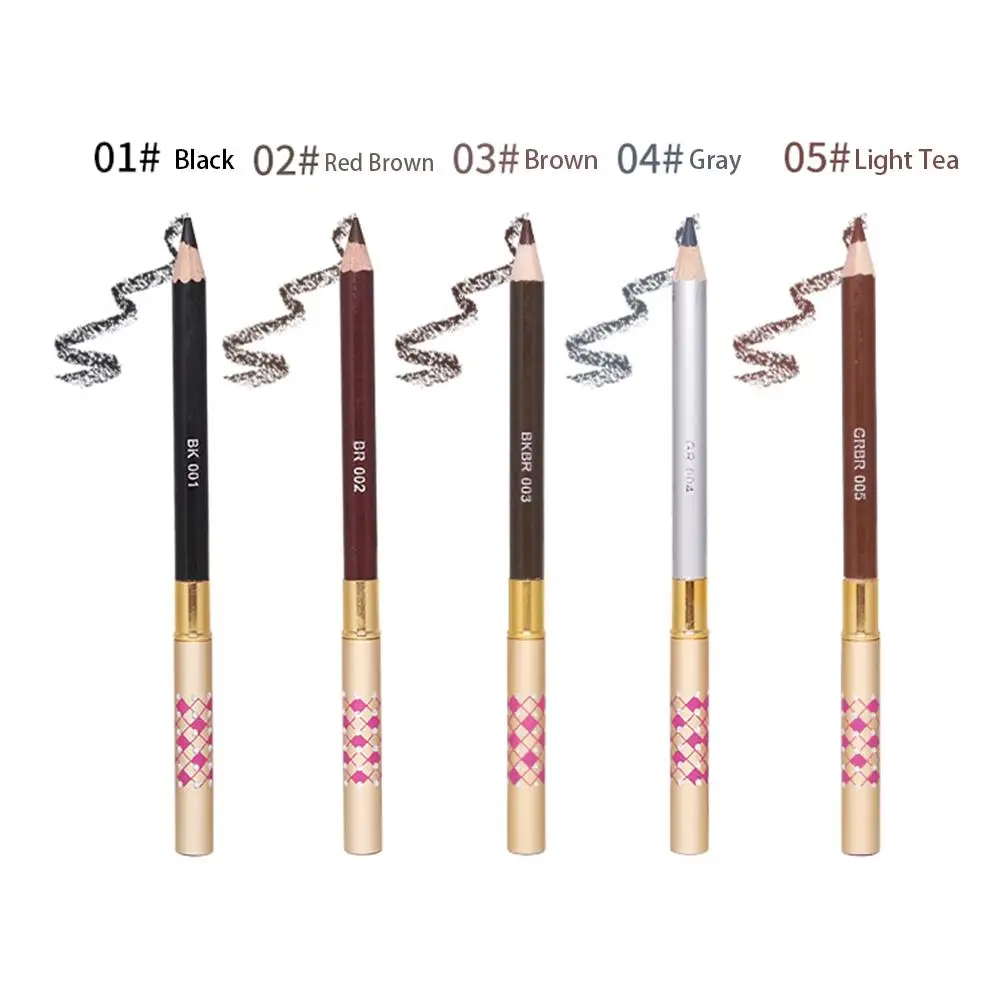 

5 Colors Double Head Water-proof Sweat-resistant Smudge-Proof Eyebrow Pencil Without Melt Down Dress Up Your Beauty