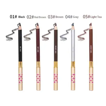 

5 Colors Double Head Water-proof Sweat-resistant Smudge-Proof Eyebrow Pencil Without Melt Down Dress Up Your Beauty