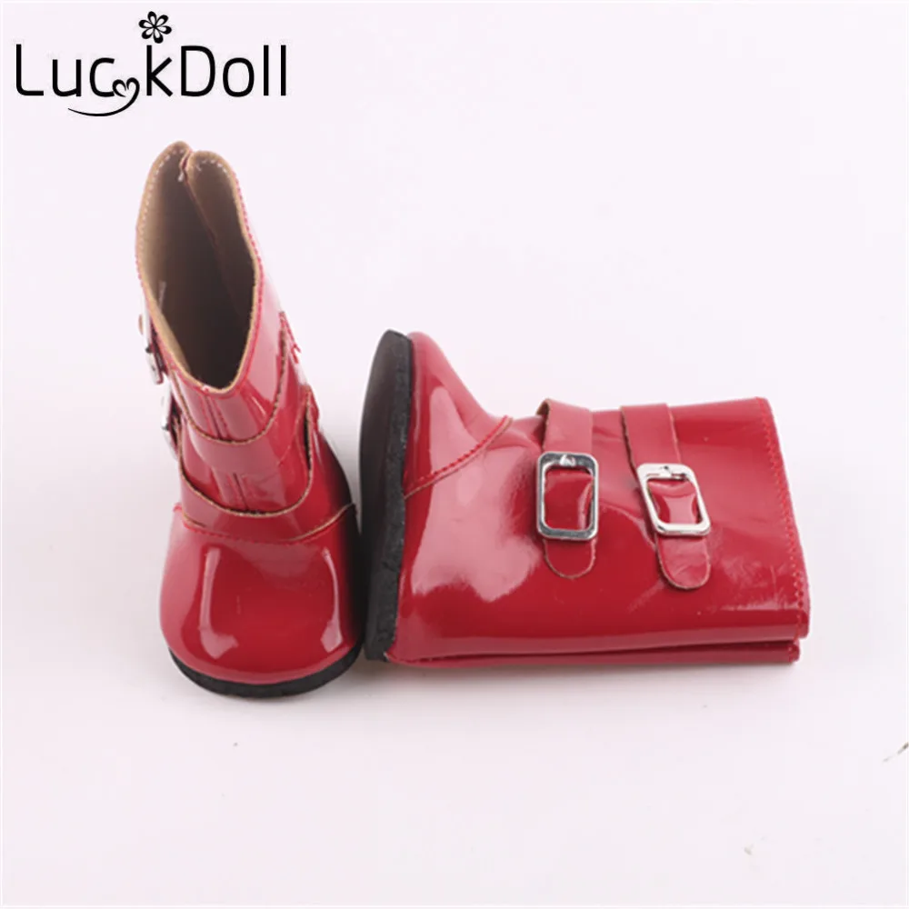 LUCKDOLL 7 пар сплошной цвет дождь BootsFit 18 дюймов Американский 43 см Кукла Одежда Аксессуары для девочек поколение подарок на день рождения