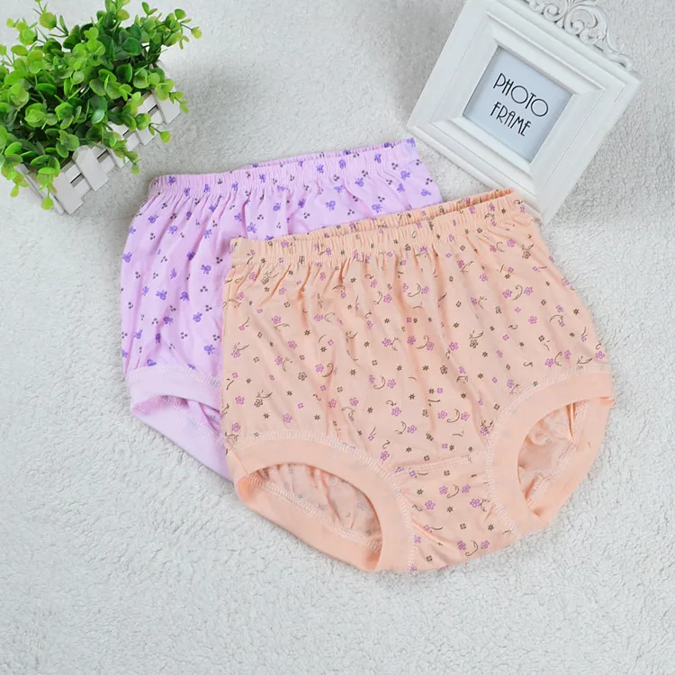 

Free Shipping ladies underwear big yards tall waist briefs female loose cotton shorts in the elderly M L to XXXL 4XL #7075 R2