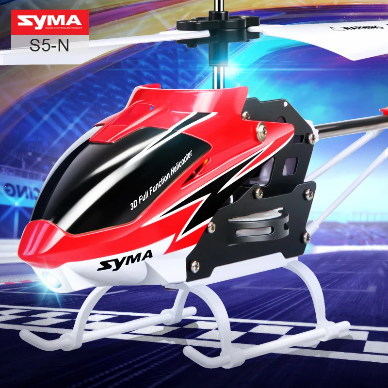 SYMA S5-N вертолет дистанционного управления Вертолет светодиодный свет с гироскопом Небьющийся Крытый 3.5CH RC игрушечные самолеты для детей