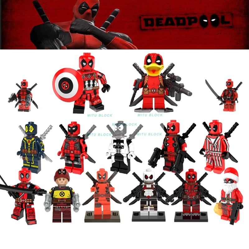 

Legoingly Deadpool 2 X-Men Action Figure Model Star Wars Batman Building Blocks Marvel Antiheroes Toys For Children