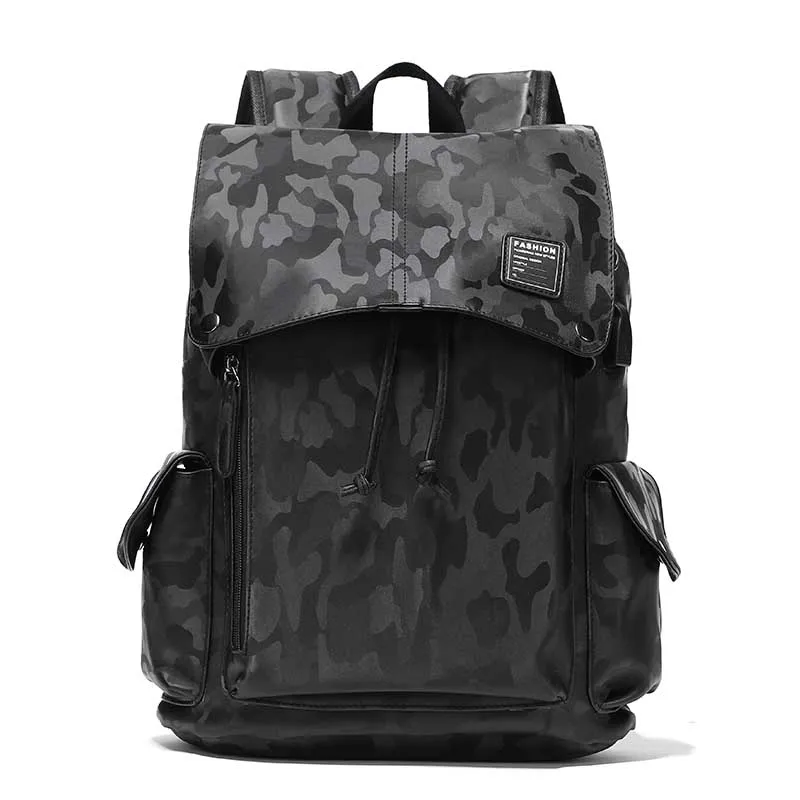 

Men's Camouflage PU High Quality Large Capacity Backpack Multi-function Long-distance Travel Design Backpack Army Fan Style