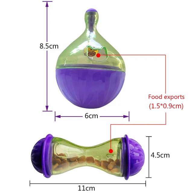 Cat Food Feeders Ball Pet Interactive Toy Tumbler Egg Smarter Cat Dogs Playing Toys Treat Ball Shaking for Dogs Increases IQ 6c4 2