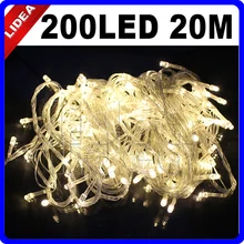 20 м 200 светодиодный 9 цветов Свадебный сад Рождественская гирлянда светодиодное Рождественское украшение наружная сказочная струна Navidad новогодний свет CN C-32